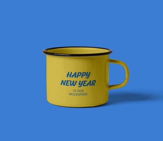 Free New Year Coffee Cup Mockup Design