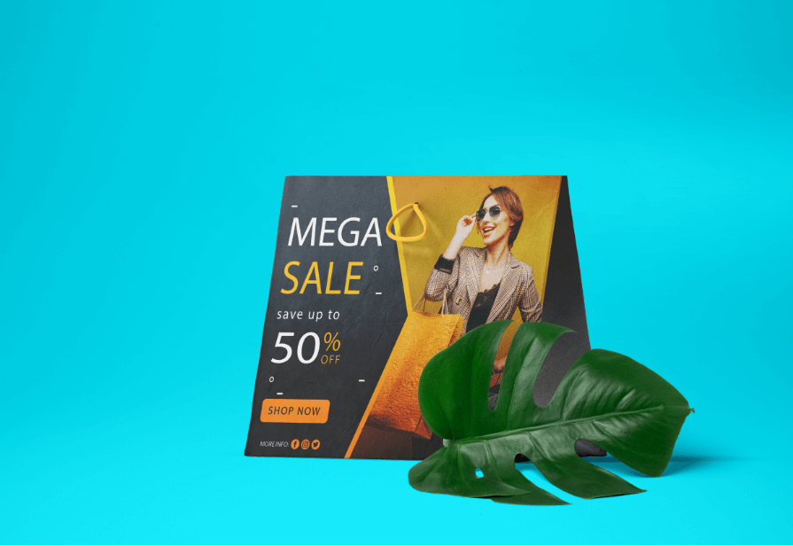 Free Mega Sale Shopping Bag Mockup Design 1