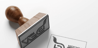 Free Wooden Stamp Design Mockup