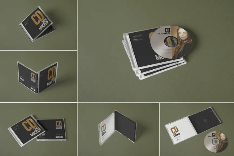 20+ Best Free CD Cover Mockup PSD Template 5