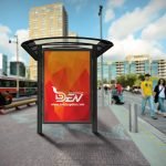 Free Realistic Bus Stop Billboard Mockup