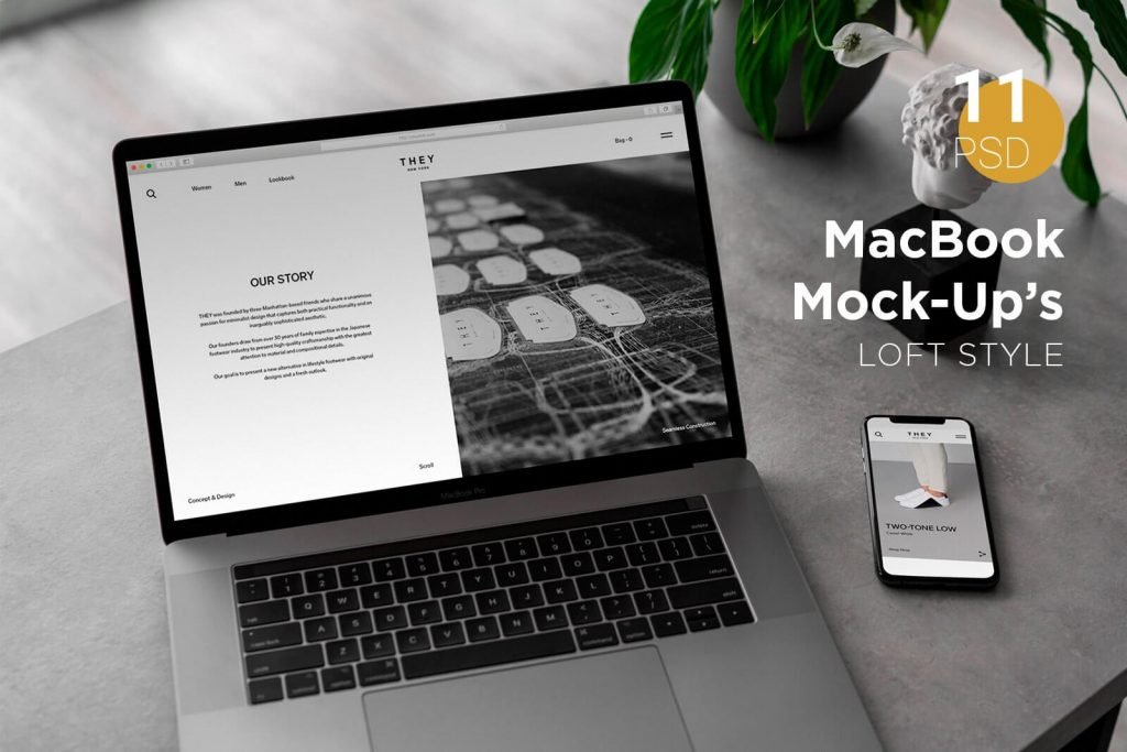 Lofty Style Macbook Mockup
