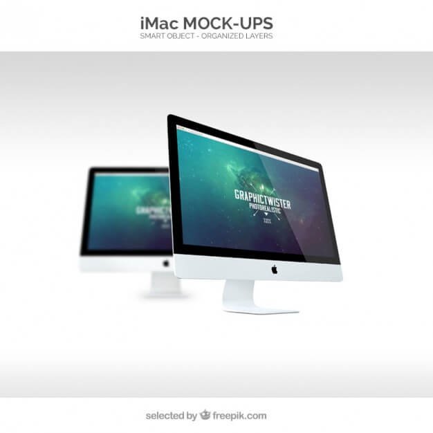 PSD Design Two iMac Mockup
