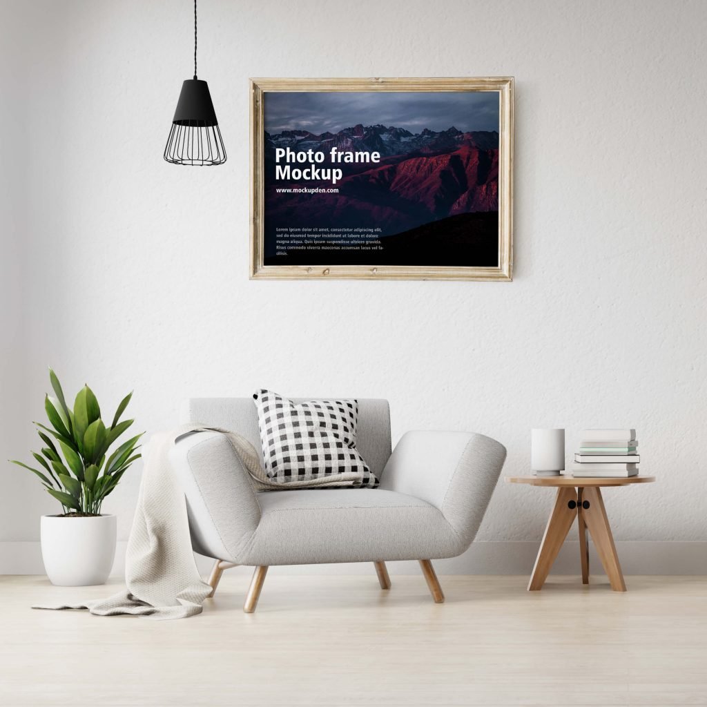 25+ Artistic Free Wall Frame Mockup for Beautiful Home Decoration Presentation 3