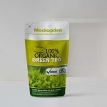 Green Tea Paper Bag Mockup