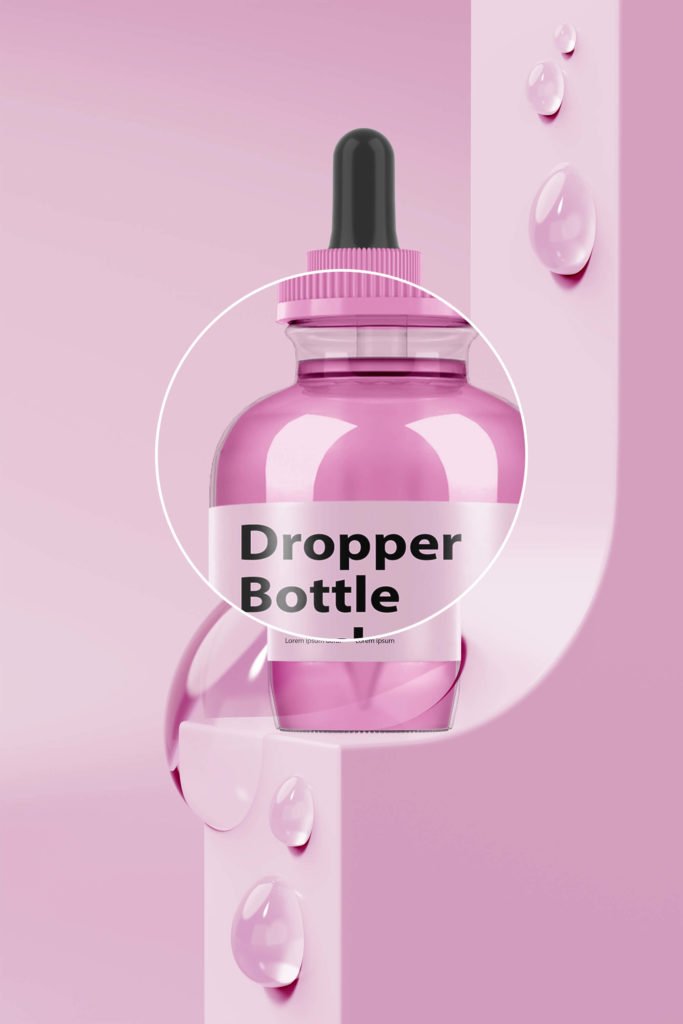 Free Dropper Bottle Mockup PSD Template