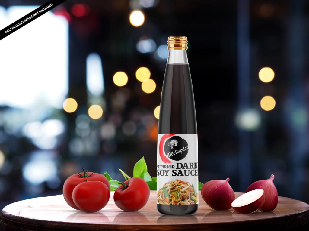 Free Soy Sauce Bottle Mockup PSD Template