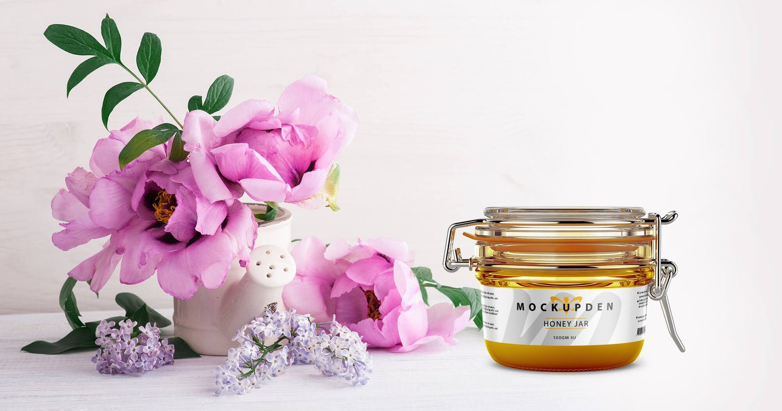 Free Honey Jar Mockup PSD Template:| Mockupden Exclusive
