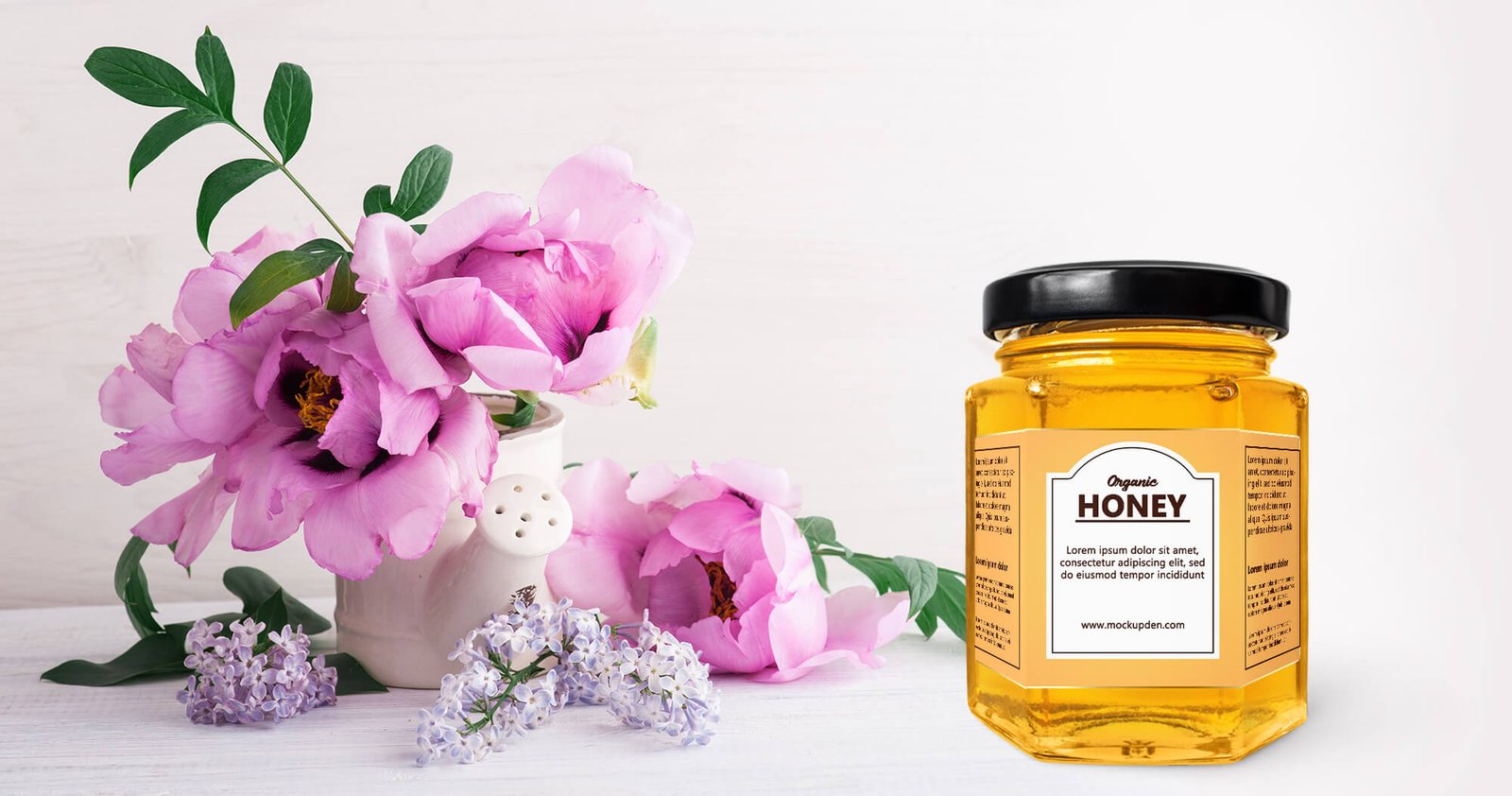 Free Honey Jar Mockup PSD Template