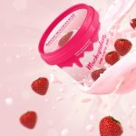 Free Strawberry Ice Cream Jar Mockup Psd Template