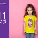 T-shirts For Kids PSD Mockup. 