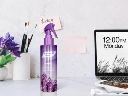 Free Room Freshener Spray Bottle Mockup PSD Template