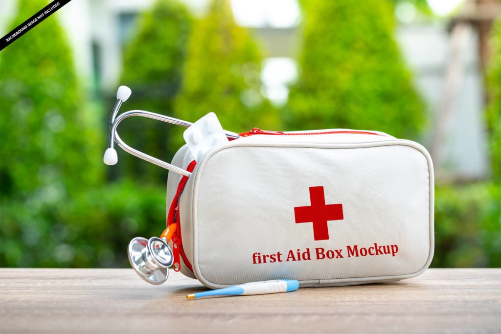 Free First Aid Bag Mockup PSD Template