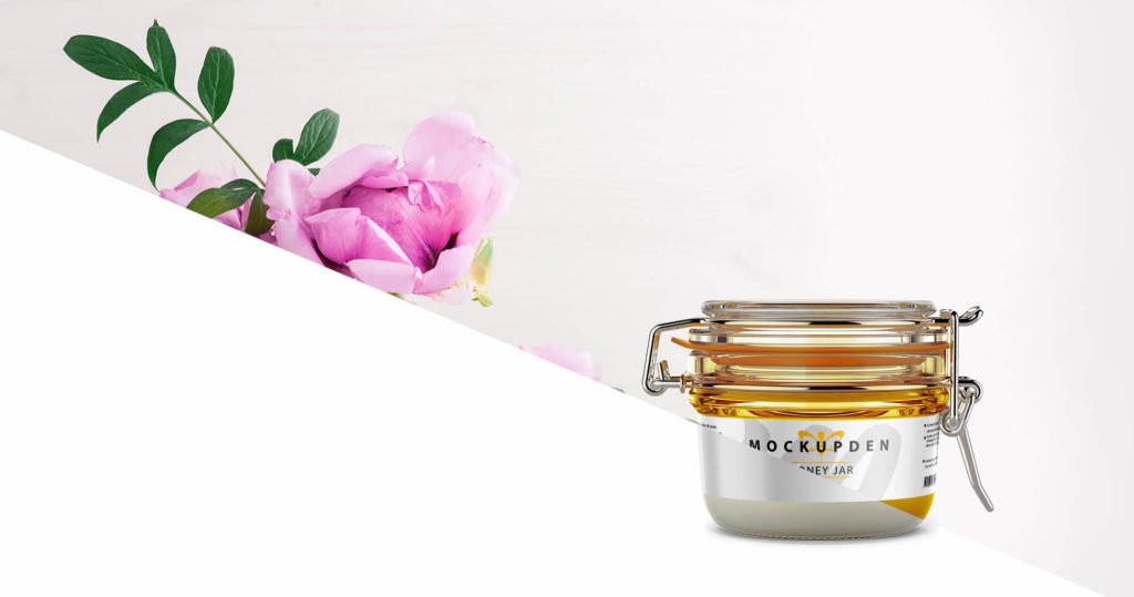 Download Free Honey Jar Mockup PSD Template:| Mockupden Exclusive