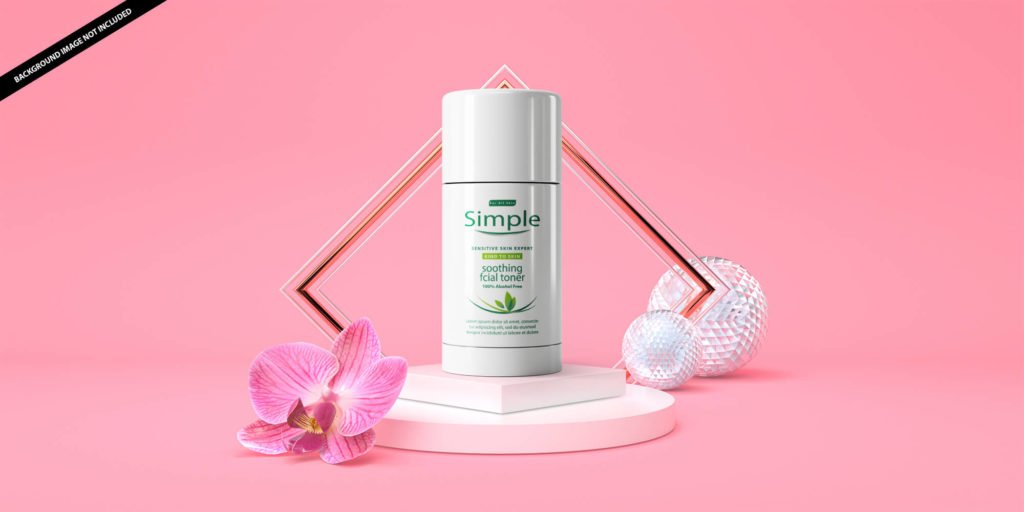 Free Skin Toner Mockup PSD Template