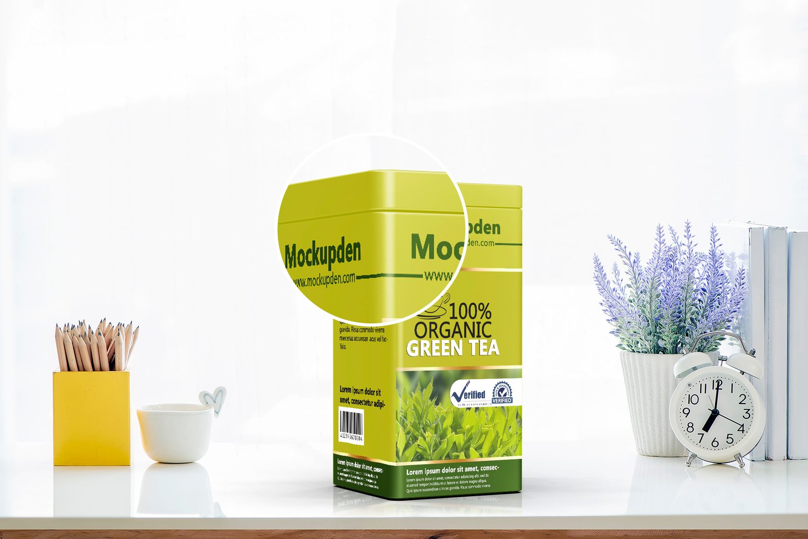 Download Free Tea Tin Mockup PSD Template| Mockupden Exclusive