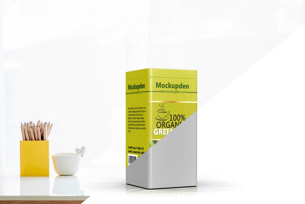 Free Tea Tin Mockup PSD Template