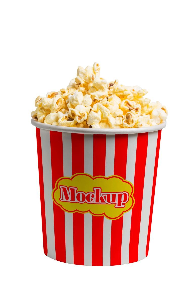 Free Popcorn Box Mockup PSD Template