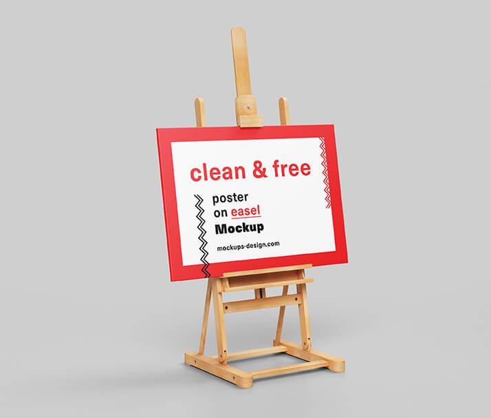 Minimal Easel Poster Template PSD