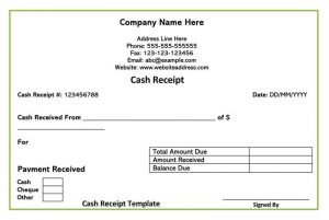 printable cash receipt - Mockup Den