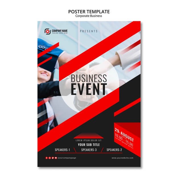 Minimal Business Event Poster Mockup