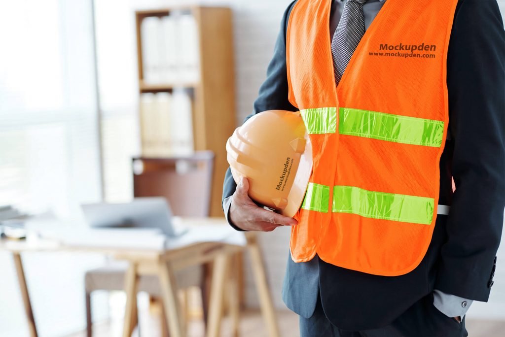 Free Construction Vest Mockup PSD Template