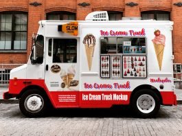 Free Ice Cream Truck Mockup PSD Template