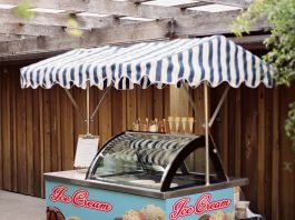 Free Ice Cream Cart Mockup PSD Template