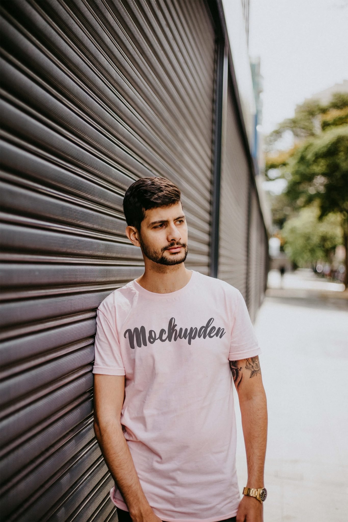 Download Free Pink T-Shirt Mockup PSD Template| Mockupden Exclusive