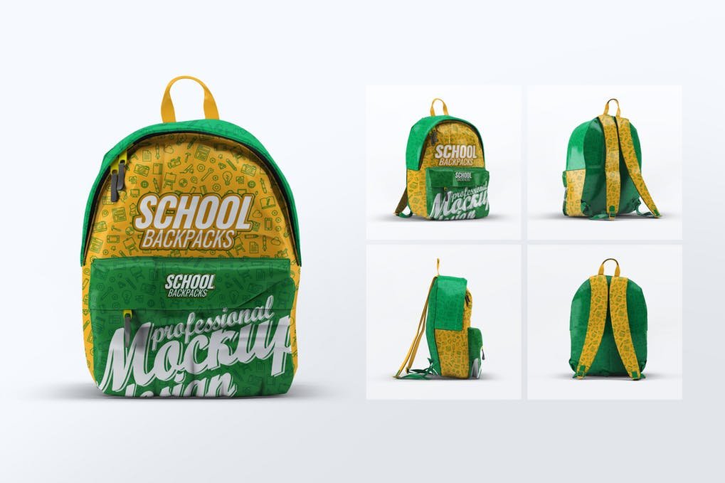 5 Backpack Mockup view