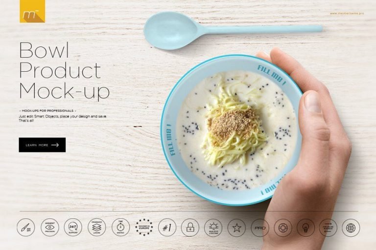 20+ Creative and Free Bowl Mockup PSD editable Templates for Designers