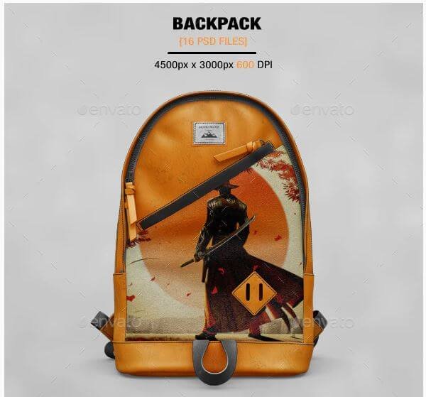 Samurai Backpack Mockup