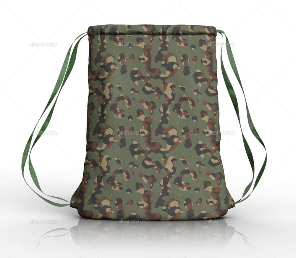 Camo Style Backpack Mockup