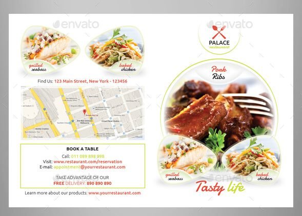 300 DPI Restaurant Menu PSD Mockup