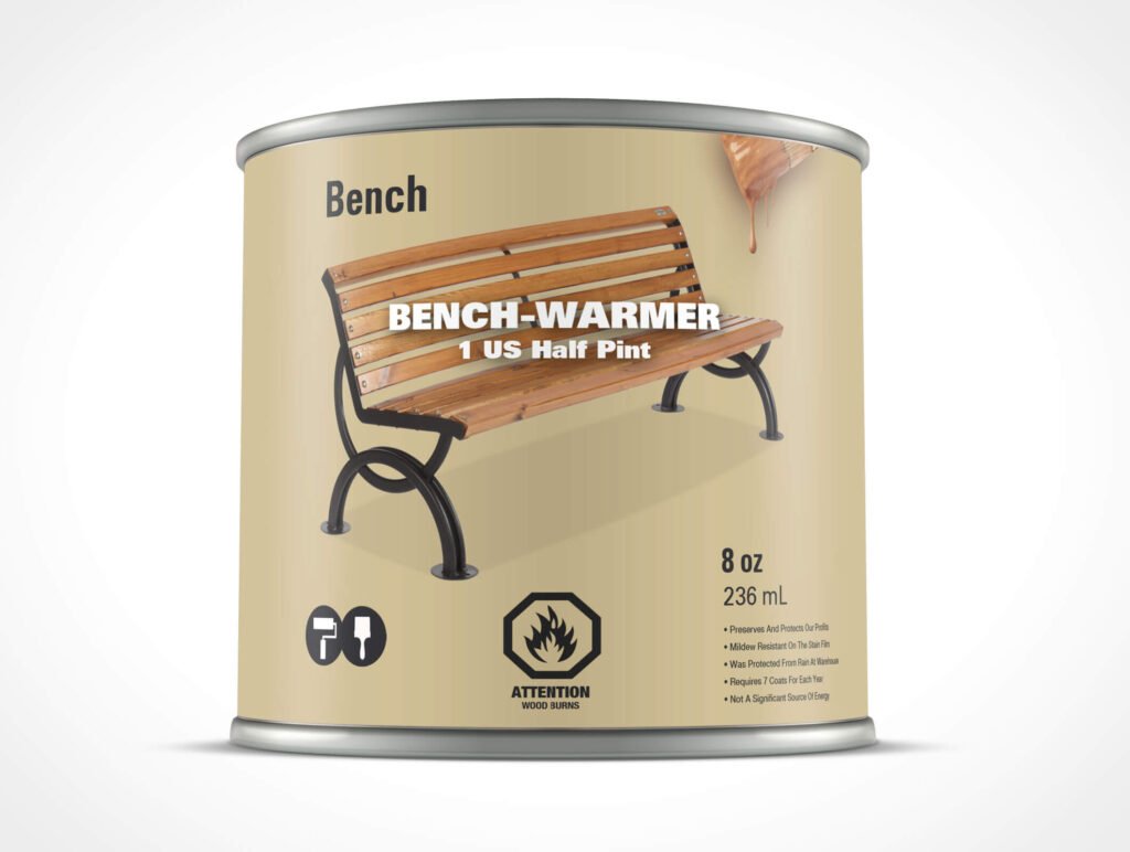 Bench Warmer Paint Can Mockup