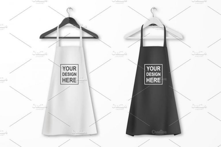 Download 40+ Free Apron Mockup | White, Person Wearing, Waist Apron