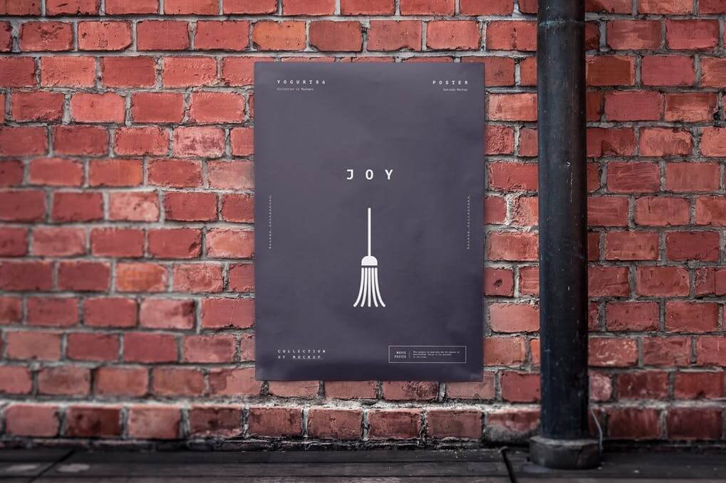 Black Poster Placed In A Urban Area Mockup