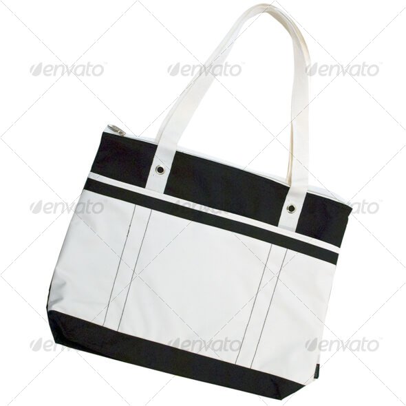 Black and White Tote Bag Design in PSD