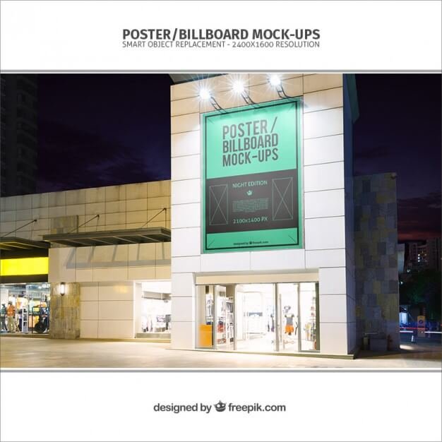 Building Signage Billboard PSD File