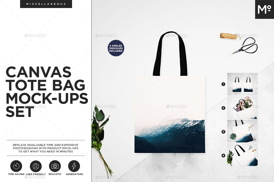 Canvas Tote Bag Mockup