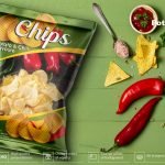 Free Chili & Potato Chips Packet Mockup PSD Template