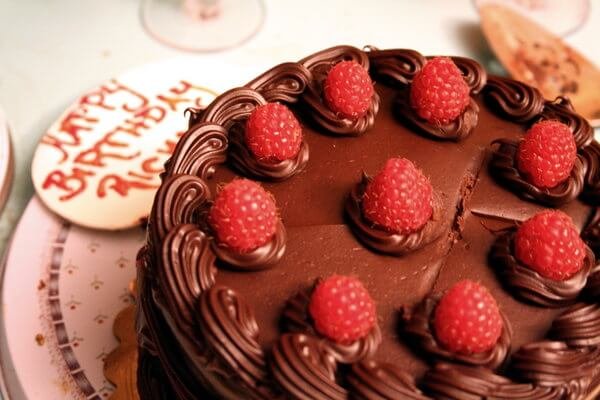 Chocolate Birthday Cake Mockup