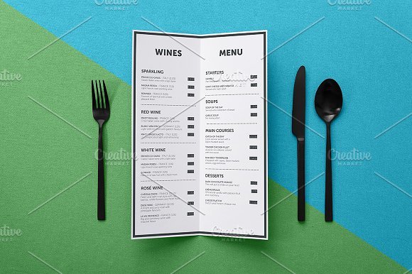 Compatible with Photoshop Restaurant Menu Card Design