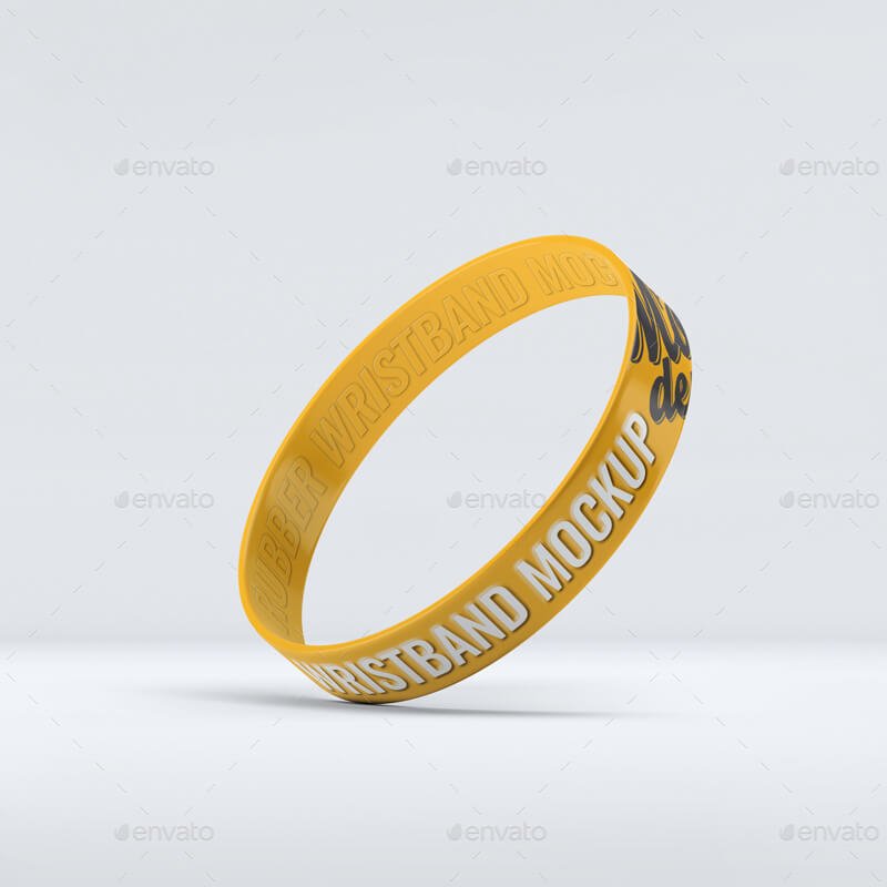 Download 16 + Wristband Mockup | 1Fabric, Paper, Silicone, rubber ...