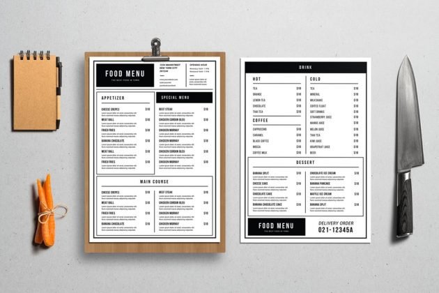 38+ Free Restaurant Menu Mockup PSD Templates For Branding