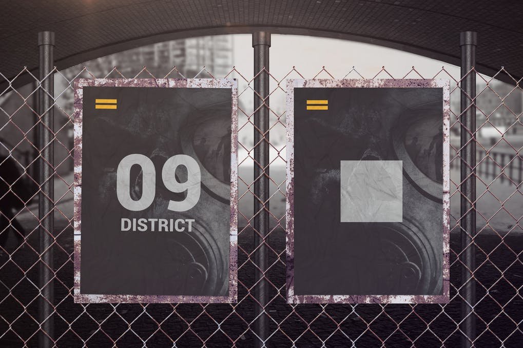 Editable Street Poster Mockup