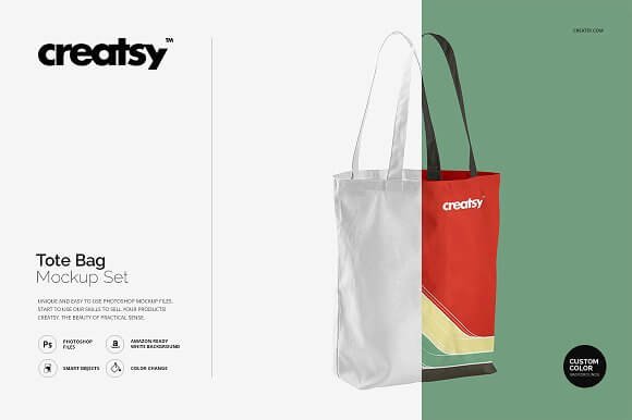 Editable Tote Bag Mockup