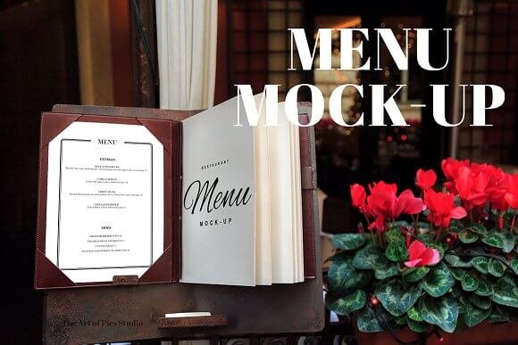 Elegant Restaurant Menu PSD Mockup