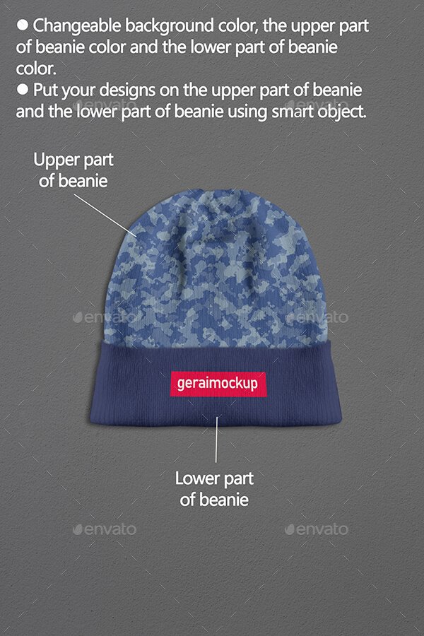 Elements Changeable Beanie PSD Template