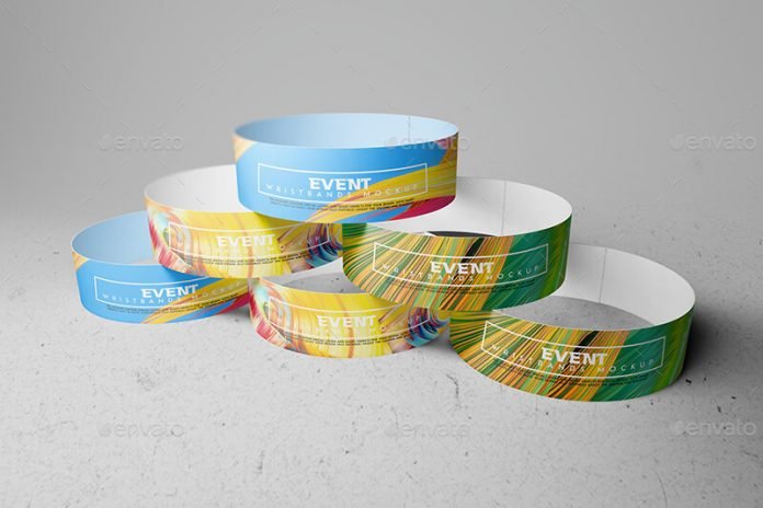 Download 16 + Wristband Mockup | 1Fabric, Paper, Silicone, rubber ...